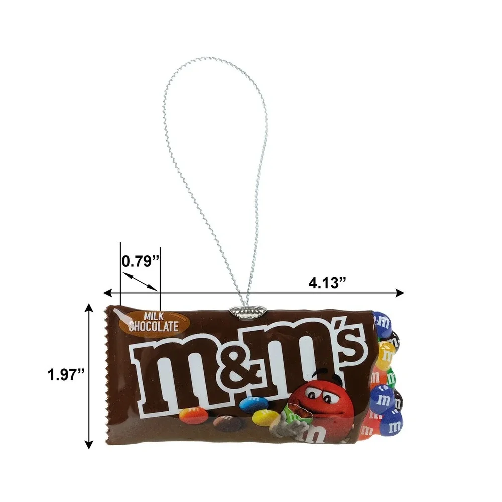 M&M's Milk Chocolate‎ Candies Bag Faux Food Christmas Plastic Ornament 4